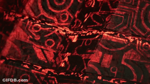 Red And Black Background With Letters GIF