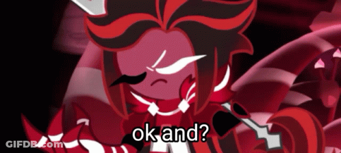 Red And Black Cartoon Character Saying OK GIF