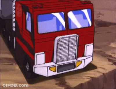 Red And Black Cartoon Truck GIF