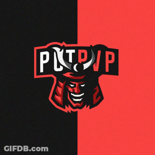 Red And Black Logo Saying PLTPVP GIF