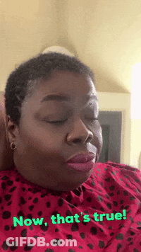 Red And Black Polka Dot Woman Saying Now That's True GIF