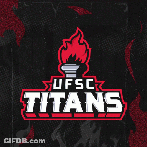 Red And Black Poster With Flame And Letter H GIF