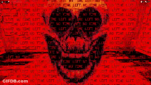 Red And Black Skull With Words GIF