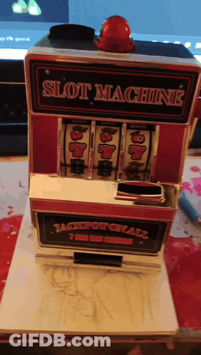 Red And Black Slot Machine GIF