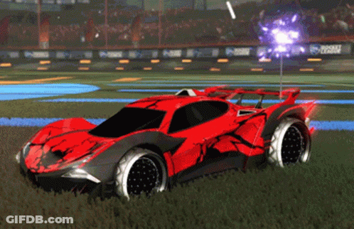 Red And Black Sports Car In Rocket League GIF