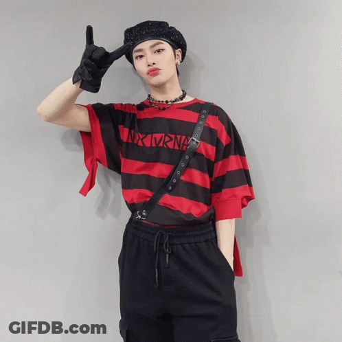 Red And Black Striped Shirt Nkvrnz GIF