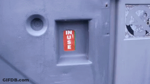 Red And Black Toilet Chair GIF
