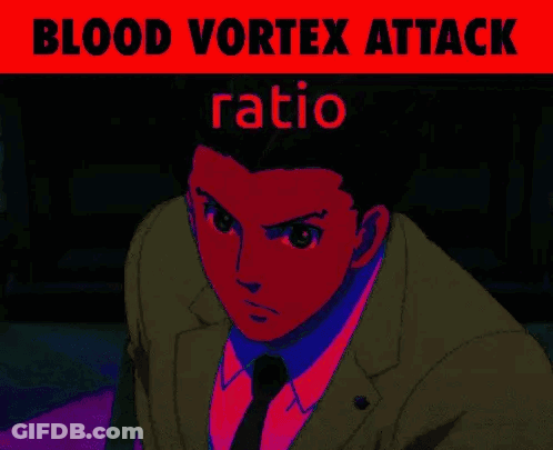 Red And Blue Background Blood Vortex Attack Ratio GIF