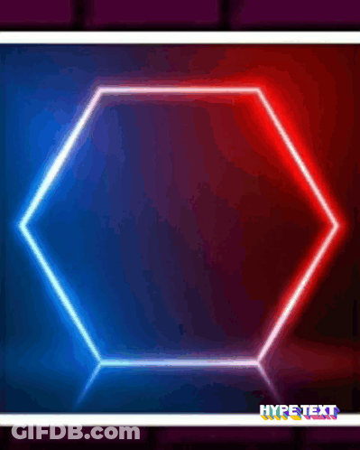 Red And Blue Background Hype Text GIF