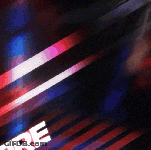Red And Blue Background With Word Fire GIF