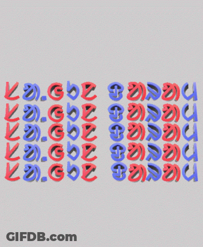 Red And Blue Letters Saying Welcome GIF