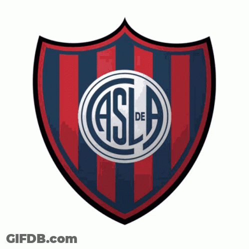 Red And Blue Striped Shield With ASLA GIF