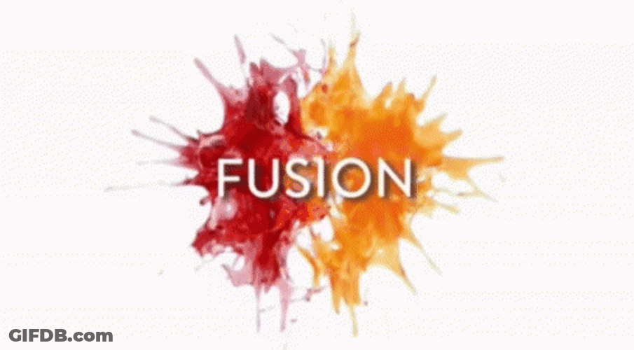 Red And Orange Paint Fusion GIF