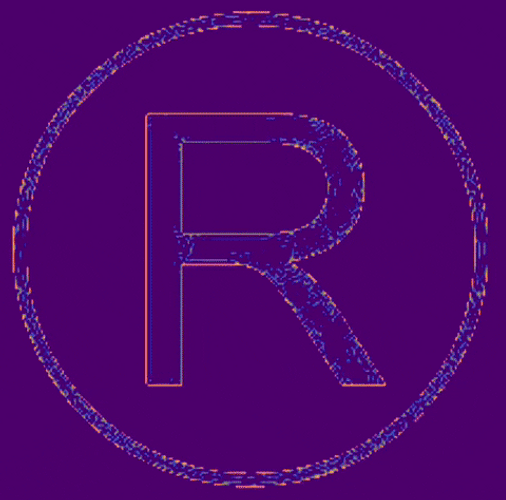 Red And Purple Letter R Logo GIF