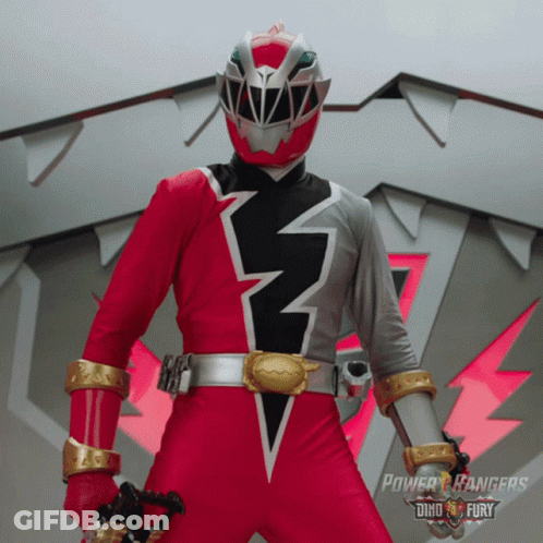 Red And Silver Power Ranger GIF