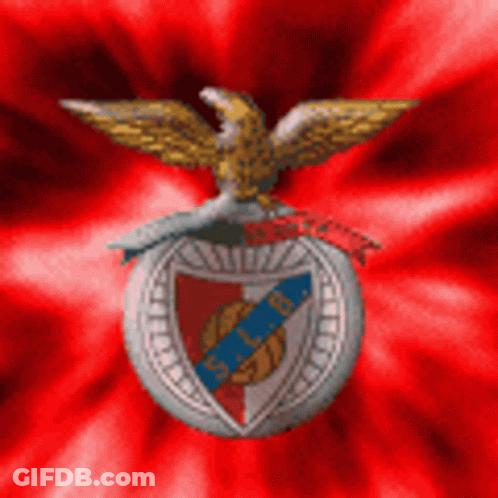 Red And White Emblem With Bird GIF
