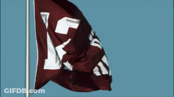Red And White Flag Saying 12Th Man GIF