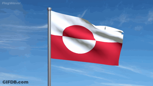 Red And White Flag With Circle Waving GIF