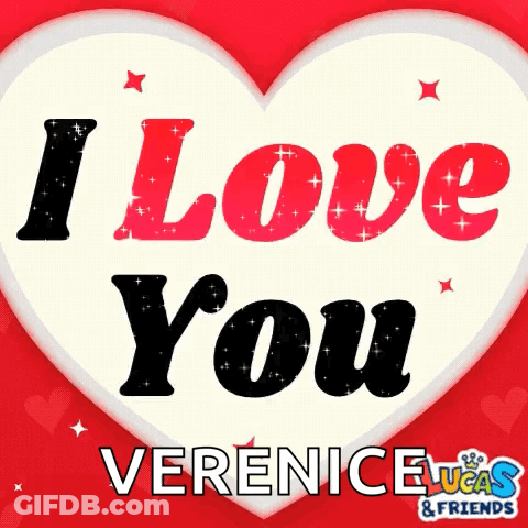 Red And White Heart Saying I Love You GIF