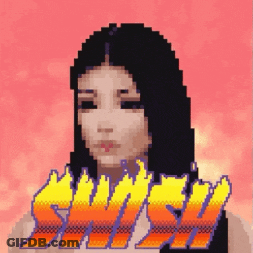 Red And White Letters L And F On Black GIF