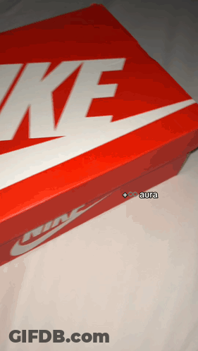 Red And White Nike Box With Aura GIF