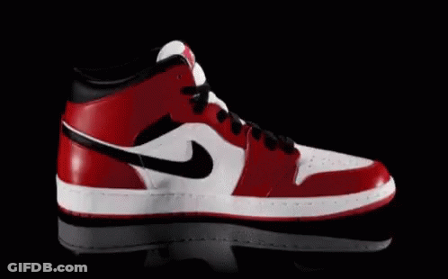 Red And White Nike Shoes GIF