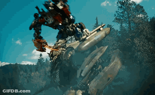 Red And White Robot With Blue Head And Wings GIF