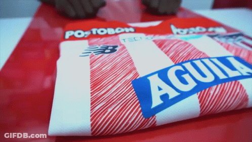 Red And White Striped Shirt Saying Aguila GIF
