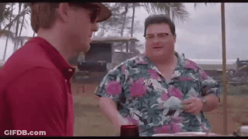 Red And White Striped Umbrella In Front Of Ice Cream Cart Saying Lays GIF