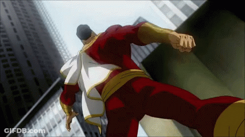 Red And White Superhero Man With W On Fist GIF