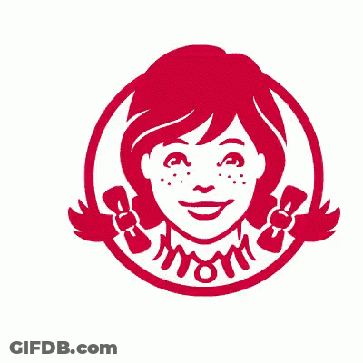 Red And White Wendy's Logo GIF