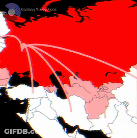 Red And White World Map Damboy Productions GIF