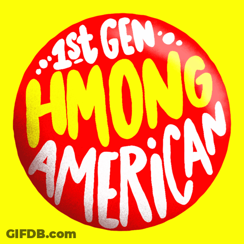 Red And Yellow 1St Gen Hmong American Button GIF