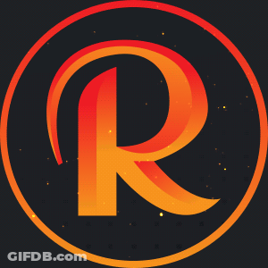 Red And Yellow Letter R GIF