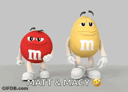 Red And Yellow M&Ms Together GIF