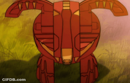 Red And Yellow Object With Wings GIF