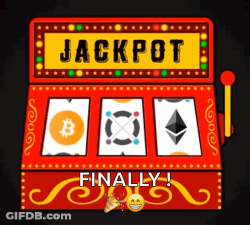 Red And Yellow Slot Machine Jackpot GIF