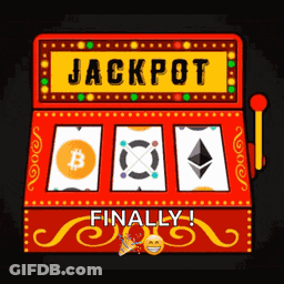 Red And Yellow Slot Machine Jackpot GIF