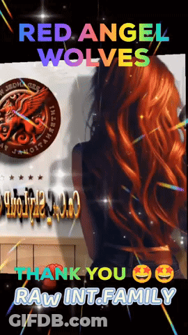 Red Angel Wolves Thank You Raw Int Family Poster GIF