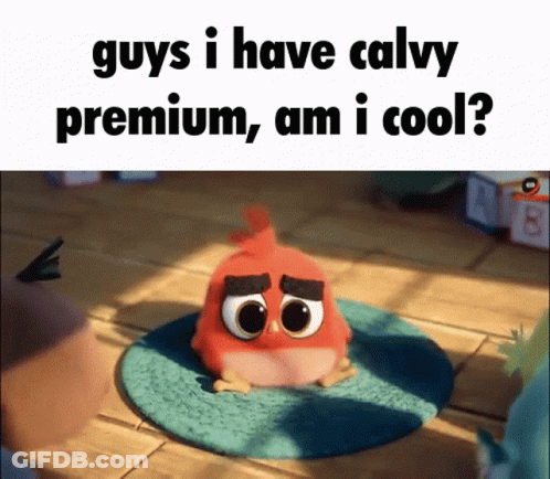 Red Angry Bird Calvy Premium Am I Cool GIF