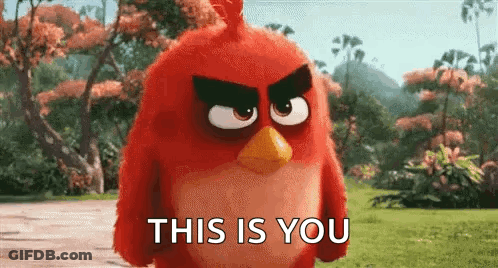 Red Angry Bird From Angry Birds GIF