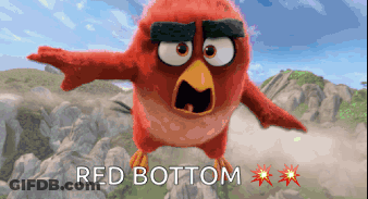 Red Angry Bird Saying Red Bottom GIF
