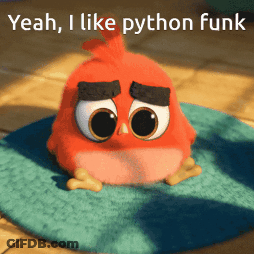 Red Angry Bird: Yeah I Like Python Funk GIF