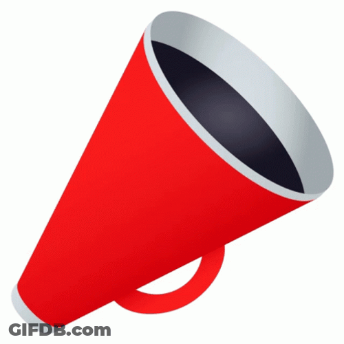 Red Animated Megaphone GIF