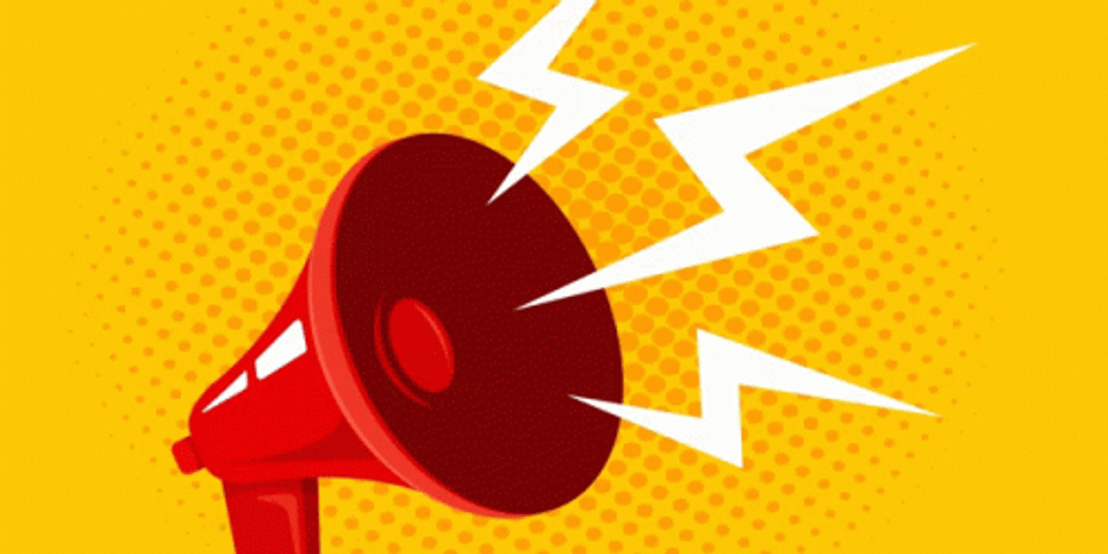 Red Animated Megaphone Loud Sound GIF