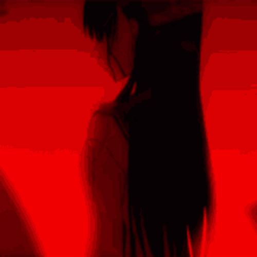 Red Anime Girl Bloody Evil Kill GIF