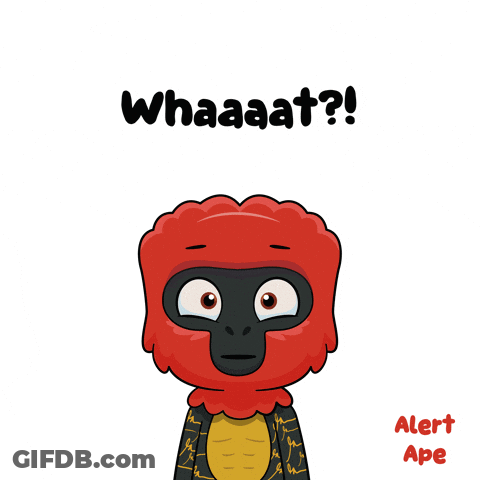 Red Ape Saying Whaaat GIF