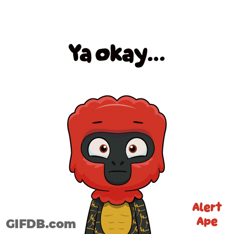 Red Ape Saying Ya Okay GIF