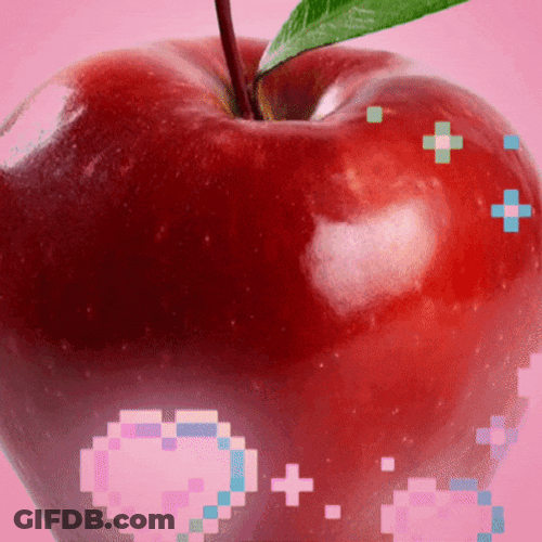 Red Apple Hearts GIF