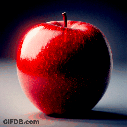 Red Apple On Table GIF